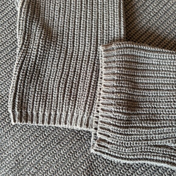 Jenni Kayne Cotton Fisherman Sweater in Grey/Blue sz L - Picture 5 of 7